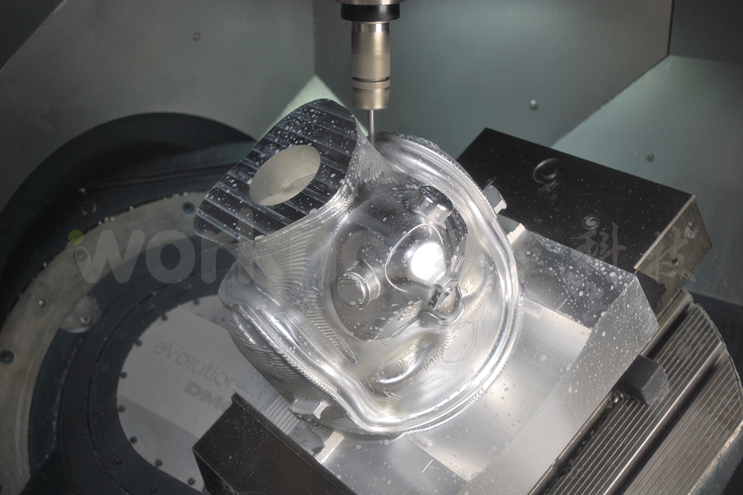 亮点—worknc合作德马吉森精机和日立刀具加工飞行员头.